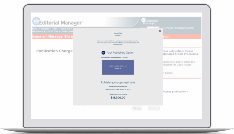 ChronosHub APC Processing Through Editorial Manager - ChronosHub
